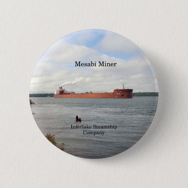 Badge Rond 5 Cm Bouton Mesabi Miner (Devant)