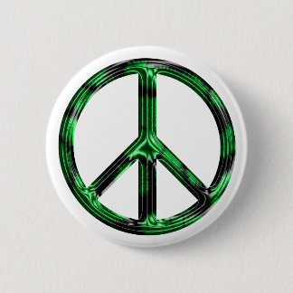 Badge Rond 5 Cm Bouton métallique vert de paix