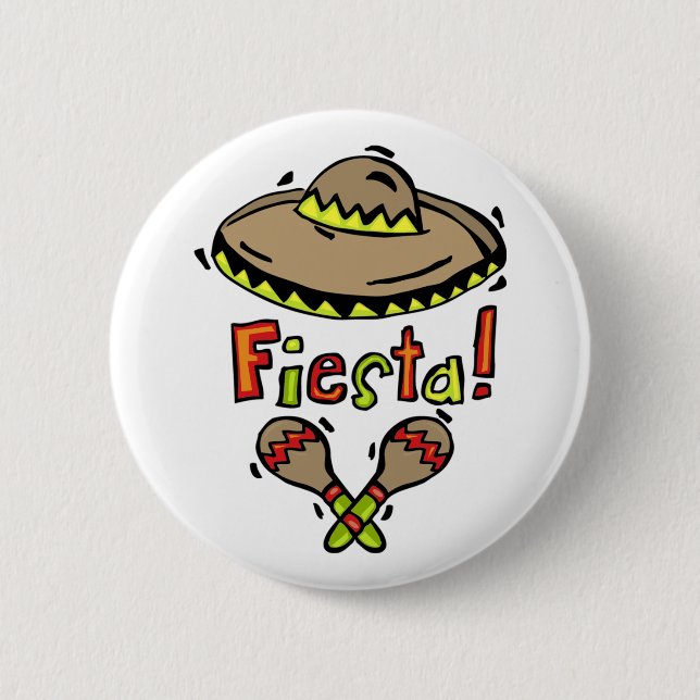 Badge Rond 5 Cm Bouton mexicain de fiesta (Devant)
