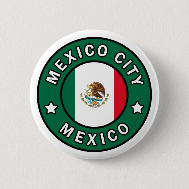 Badge Rond 5 Cm Bouton Mexico (Devant)