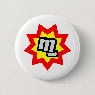 Badge Rond 5 Cm Bouton MG Symbole