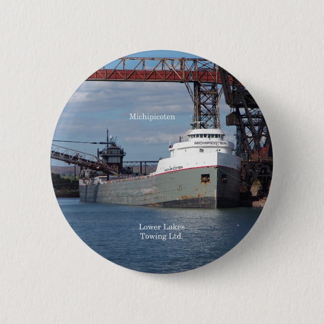 Badge Rond 5 Cm Bouton Michipicoten (Devant)