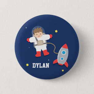 Badge Rond 5 Cm Bouton mignon d'astronaute d'espace
