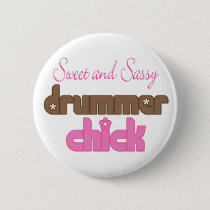 Badge Rond 5 Cm Bouton mignon de batteur