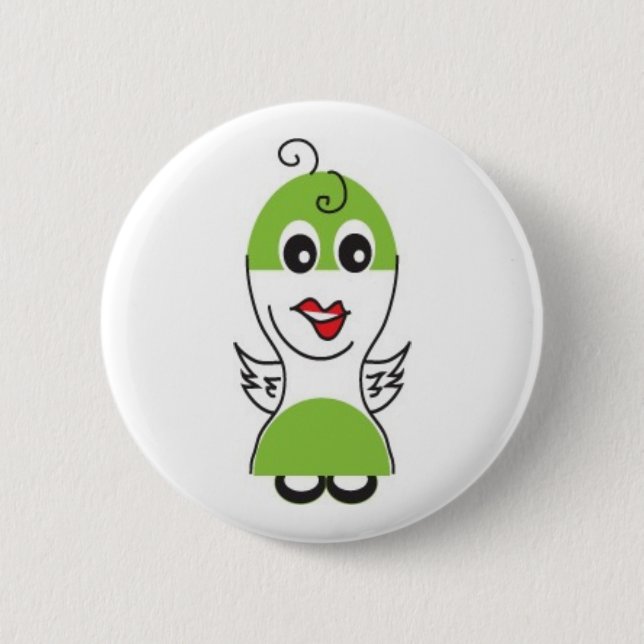 Badge Rond 5 Cm Bouton mignon de birdie de bande dessinée (Devant)
