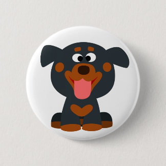 Badge Rond 5 Cm Bouton mignon de dessin bébé Rottweiler Bouton Bad
