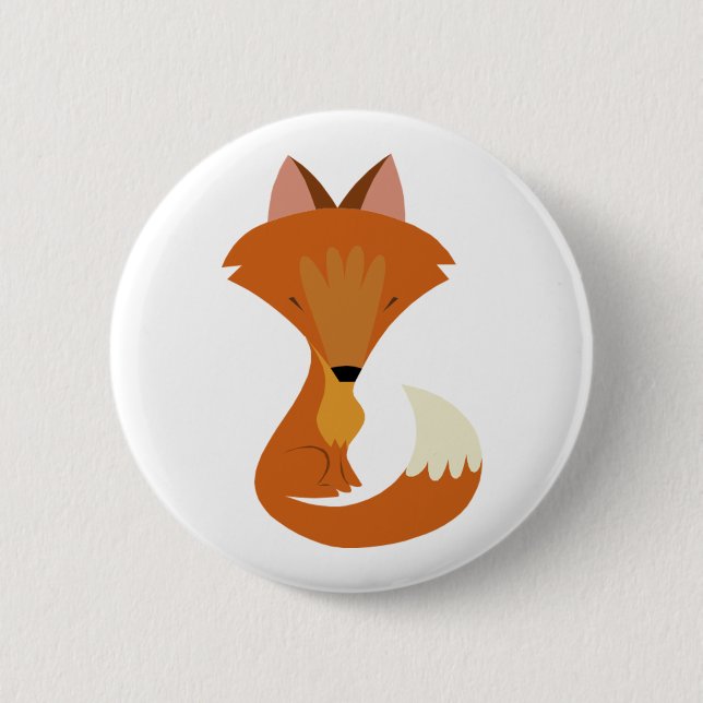 Badge Rond 5 Cm Bouton mignon de Fox (Devant)