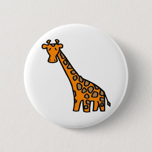 Badge Rond 5 Cm Bouton mignon de Giaffe (Devant)