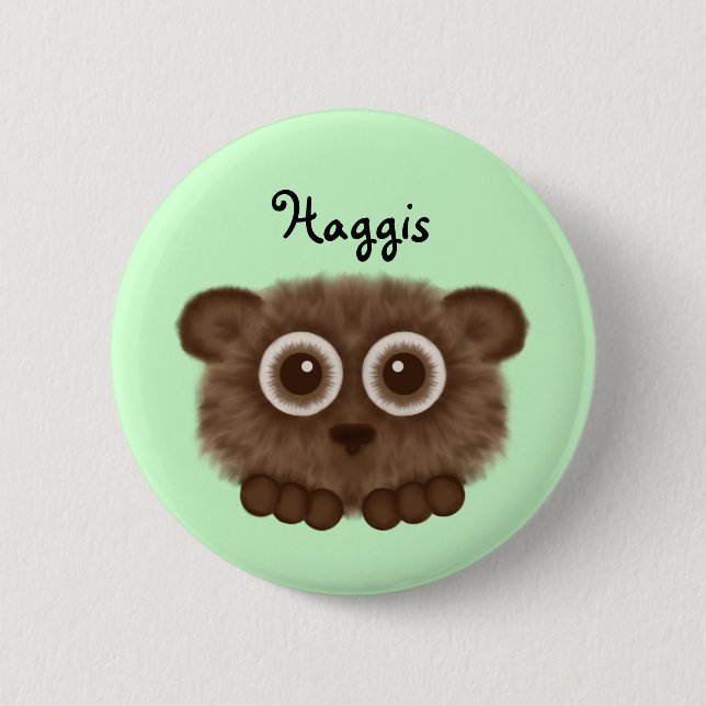 Badge Rond 5 Cm Bouton mignon de Haggis (Devant)