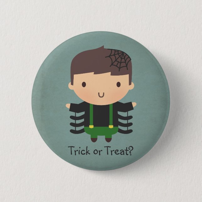 Badge Rond 5 Cm Bouton mignon de Halloween de costume de garçon (Devant)