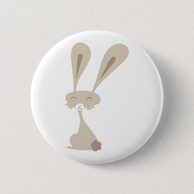 Badge Rond 5 Cm Bouton mignon de lapin (Devant)