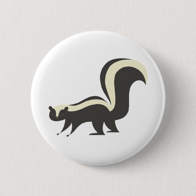 Badge Rond 5 Cm Bouton mignon de mouffette (Devant)
