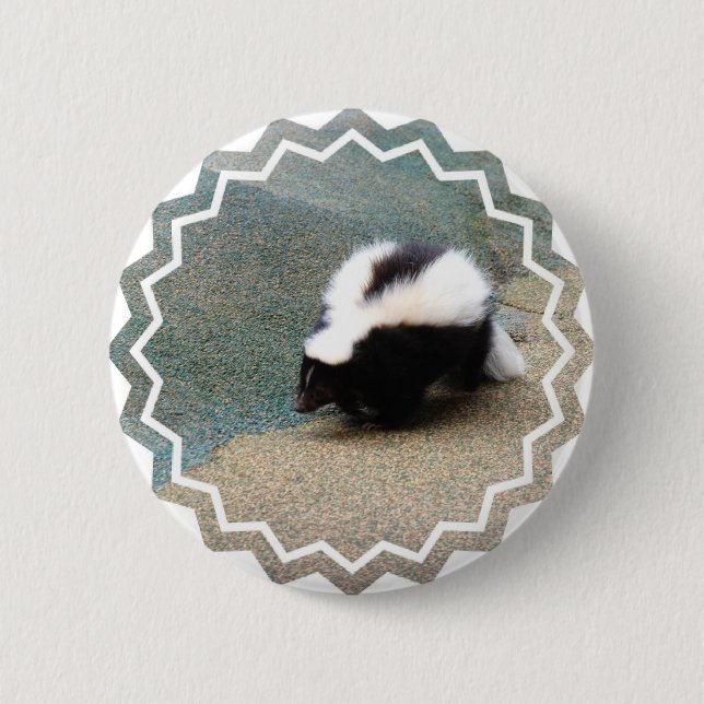 Badge Rond 5 Cm Bouton mignon de mouffette (Devant)