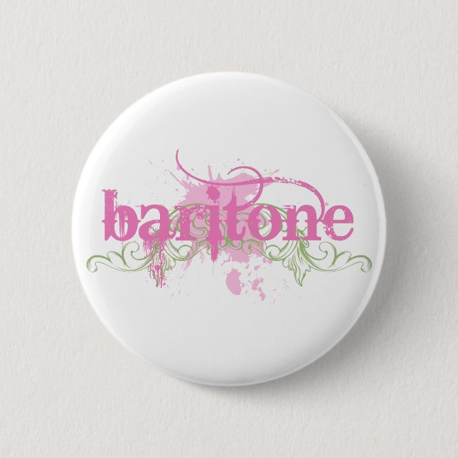 Badge Rond 5 Cm Bouton mignon de musique de baryton (Devant)
