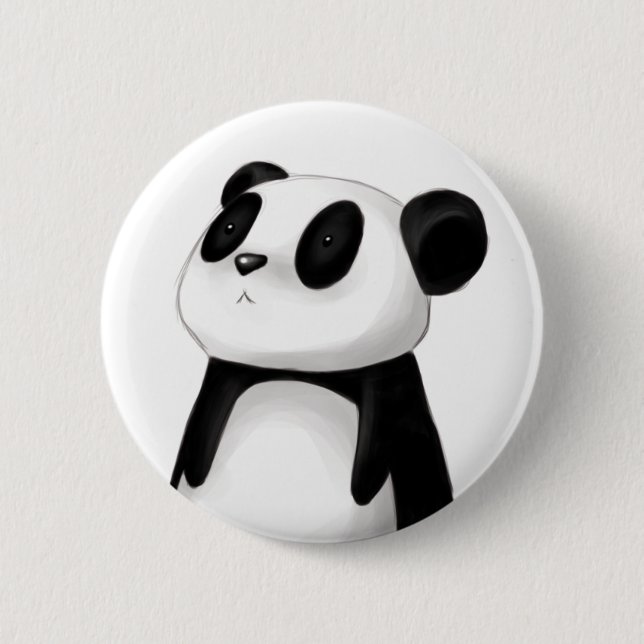 Badge Rond 5 Cm Bouton mignon de panda (Devant)
