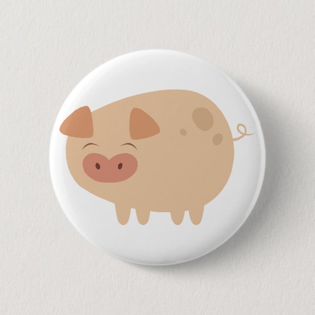 Badge Rond 5 Cm Bouton mignon de porc (Devant)