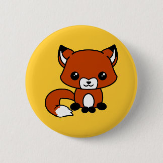 Badge Rond 5 Cm Bouton mignon de renard
