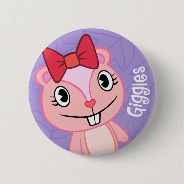 Badge Rond 5 Cm Bouton mignon de rires bébêtes (Devant)