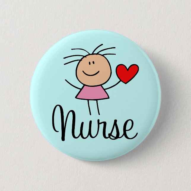 Badge Rond 5 Cm Bouton mignon d'infirmière (Devant)
