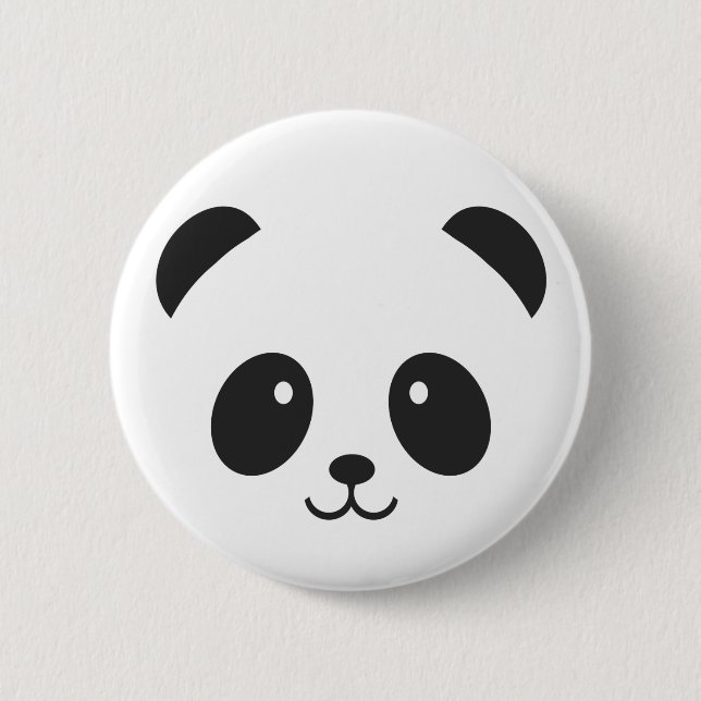 Badge Rond 5 Cm Bouton mignon et câlin de Pin de panda (Devant)