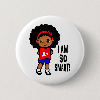 Badge Rond 5 Cm Bouton mignon et intelligent de fille