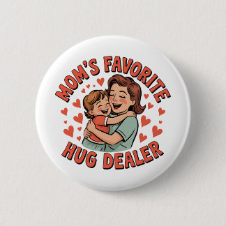 Badge Rond 5 Cm Bouton minuscule, grand amour - Célébrez le câlin