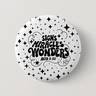 Badge Rond 5 Cm Bouton Miracle