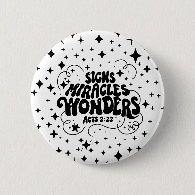 Badge Rond 5 Cm Bouton Miracle (Devant)