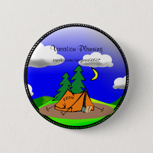 Badge Rond 5 Cm Bouton Modèle de camping/broche d'ordinateur porta