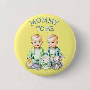 Badge Rond 5 Cm Bouton Mommy personnalisée pour être Baby shower