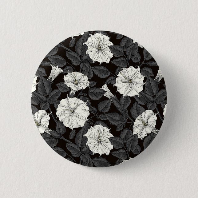 Badge Rond 5 Cm Bouton Moonflowers (Devant)