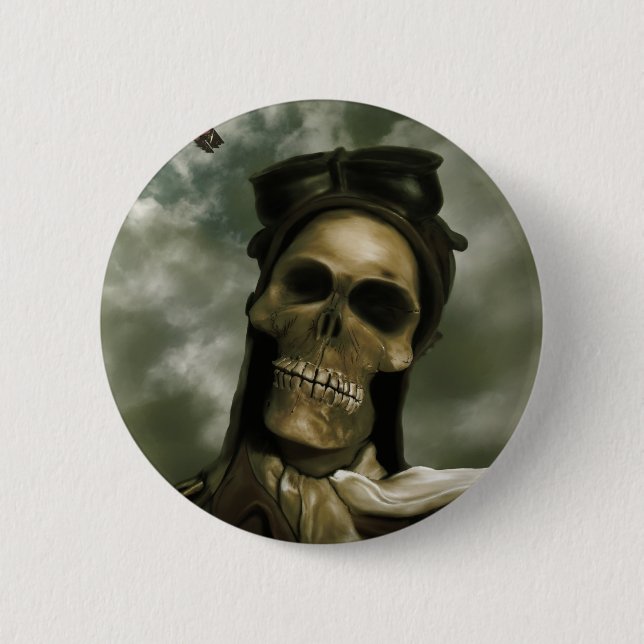Badge Rond 5 Cm Bouton Mort du ciel (Devant)