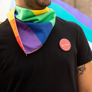 Badge Rond 5 Cm Bouton motif tangerine abstrait