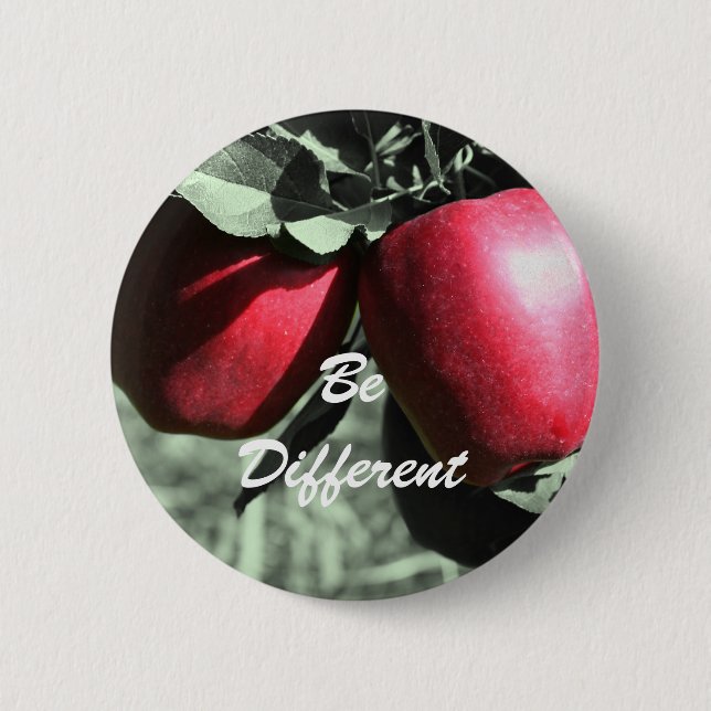 Badge Rond 5 Cm Bouton Motivationnel Différent Pour Les Pommes Rou (Devant)