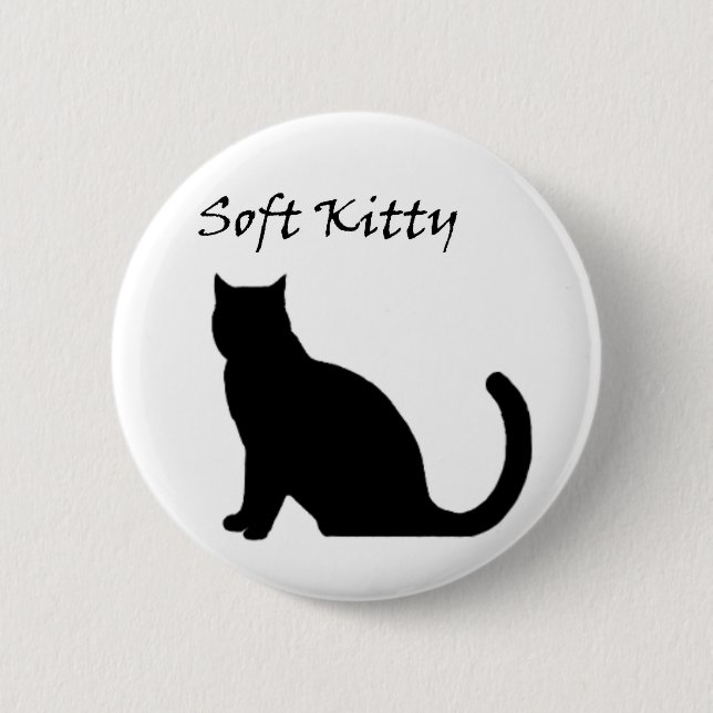 Badge Rond 5 Cm Bouton mou de Kitty (Devant)