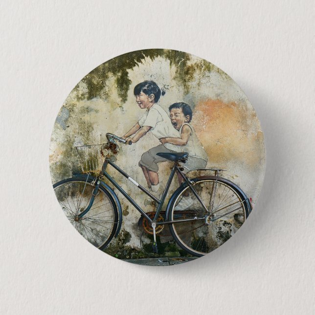 Badge Rond 5 Cm Bouton murale de vélo (Devant)