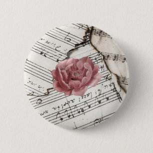 Badge Rond 5 Cm bouton musique