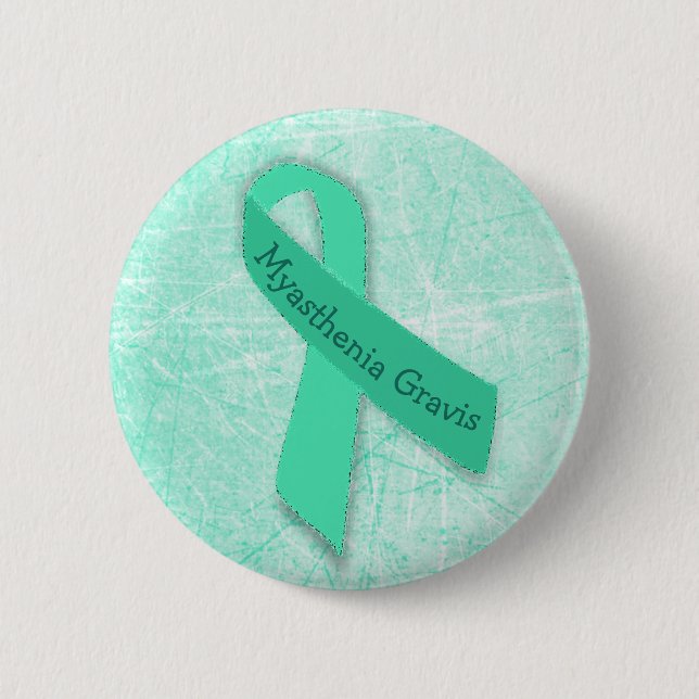 Badge Rond 5 Cm Bouton Myasthenia Gravis avec ruban de sensibilisa (Devant)