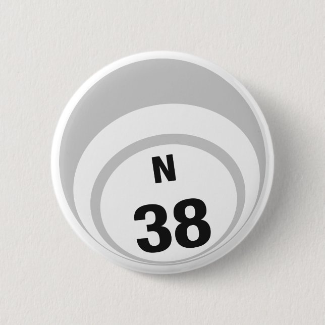 Badge Rond 5 Cm Bouton N38 Bingo Ball (Devant)