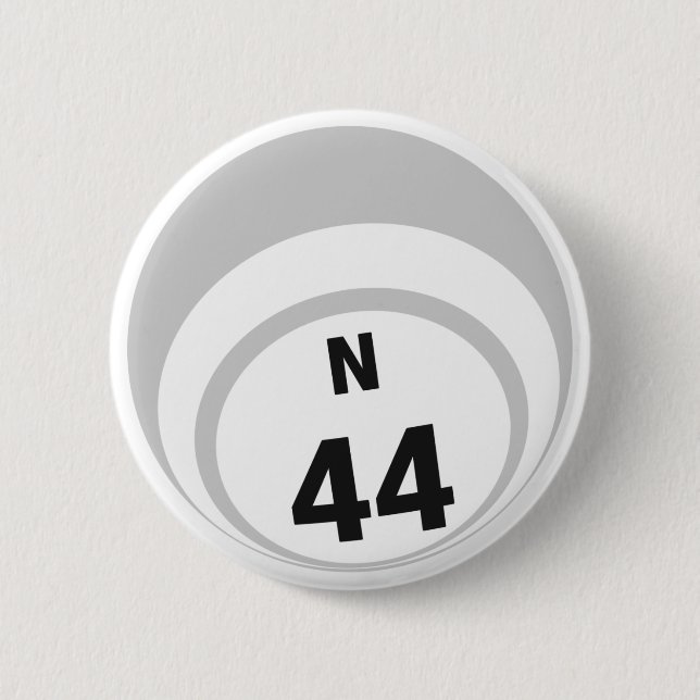 Badge Rond 5 Cm Bouton N44 Bingo Ball (Devant)