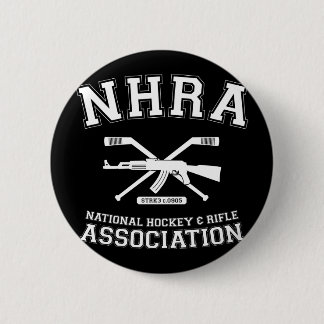 Badge Rond 5 Cm Bouton national d'association d'hockey et de fusil