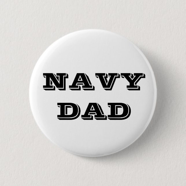 Badge Rond 5 Cm Bouton Navy Papa (Devant)