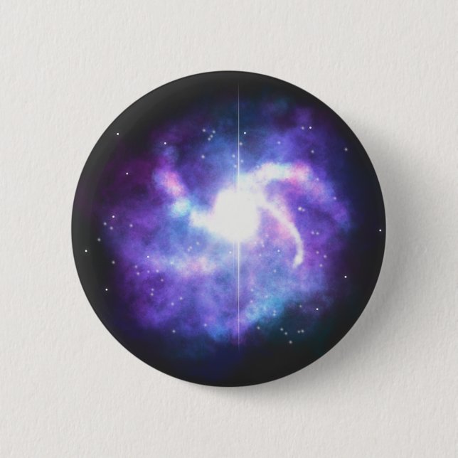 Badge Rond 5 Cm Bouton Nebula/Espace (Devant)