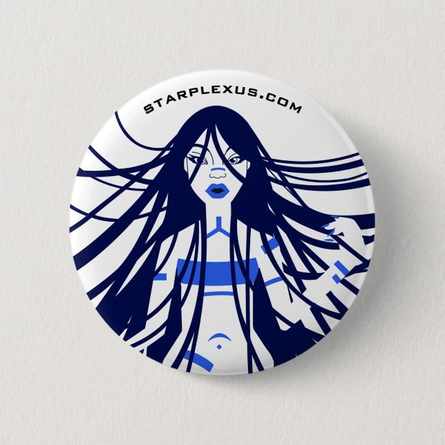 Badge Rond 5 Cm bouton négatif (Devant)