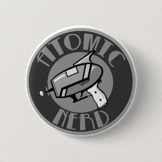 Badge Rond 5 Cm Bouton nerd atomique