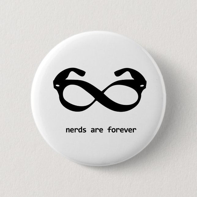 Badge Rond 5 Cm bouton nerd en verre (Devant)