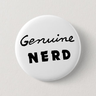 Badge Rond 5 Cm Bouton nerd véritable
