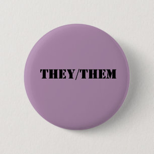 Badge Rond 5 Cm Bouton neutre de pronoms