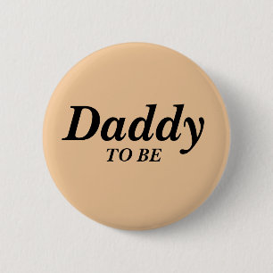 Badge Rond 5 Cm Bouton Neutre Papa Pour Être Baby shower