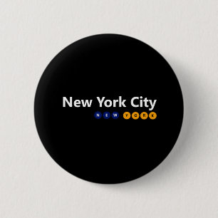 Badge Rond 5 Cm Bouton New York City